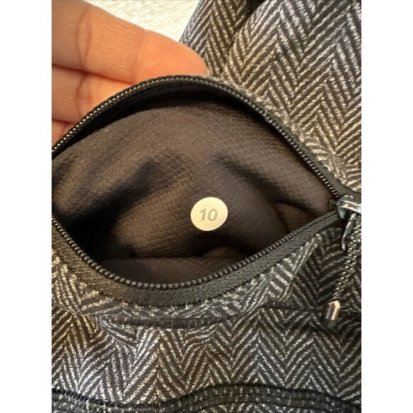 Lululemon Speed Tight IV Giant Herringbone Black Heathered Leggings Size 10 - Picture 6 of 9